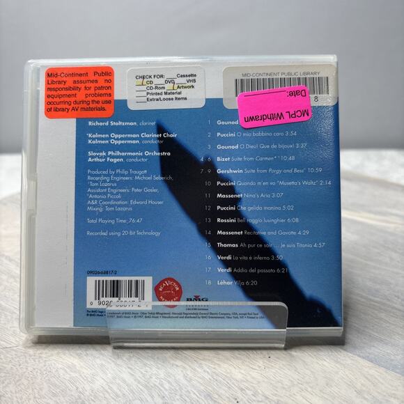 Aria by Stoltzman, Richard / Slovak Philharmonia Orch (CD, 1997) - Picture 2 of 5